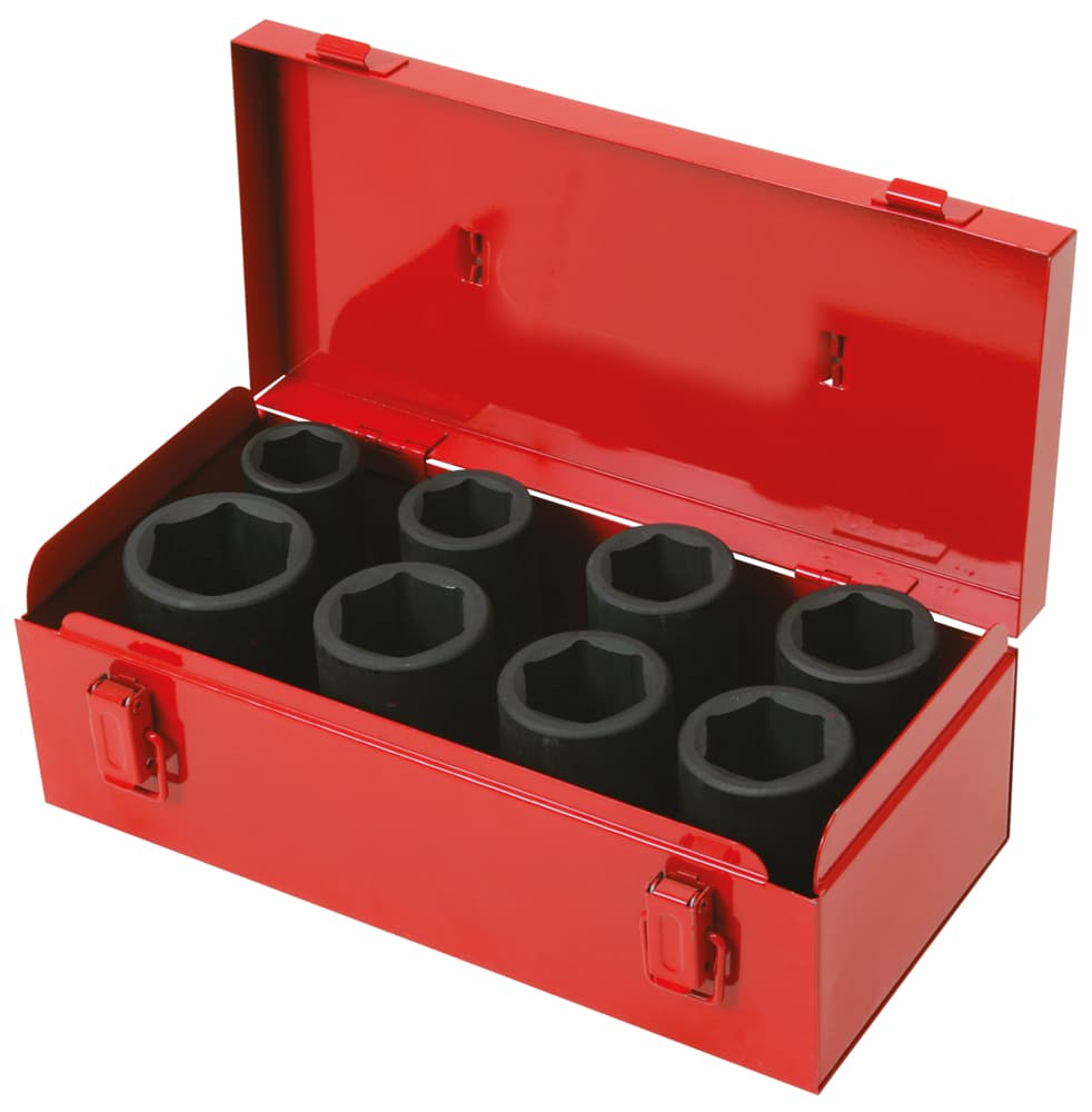 Coffret de douilles longues à chocs 3-4''. 8 pcs