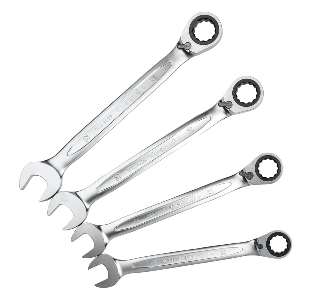 Jeu de clés mixtes à cliquet réversible spécial PL GEARplus®
