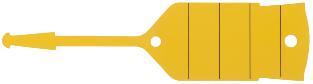 Porte-clés jaune - 76x37 mm avec cordon 66 mm - 500 pcs