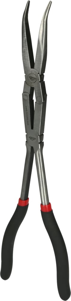 Pince à bec coudée à 45° à double articulation. L. 335mm