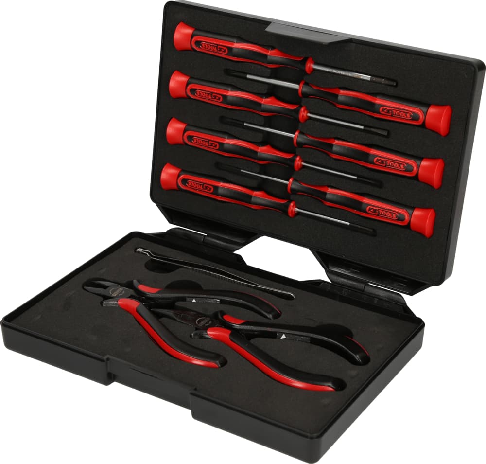 Coffret de pinces et tournevis électroniques. 1.4 à 3 mm - 10 pcs