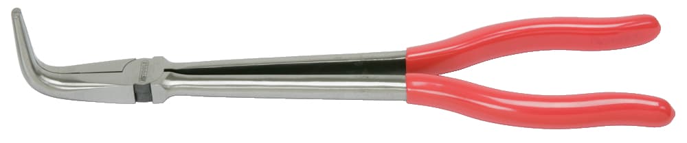 Pince à bec demi-rond coudée 90°. extra-longue. L. 270 mm