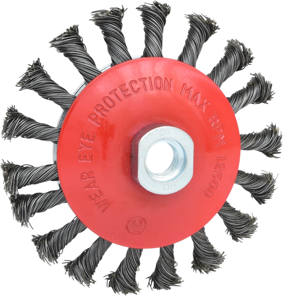 Brosse acier torsadé 0,5 mm, DIM 115 mm