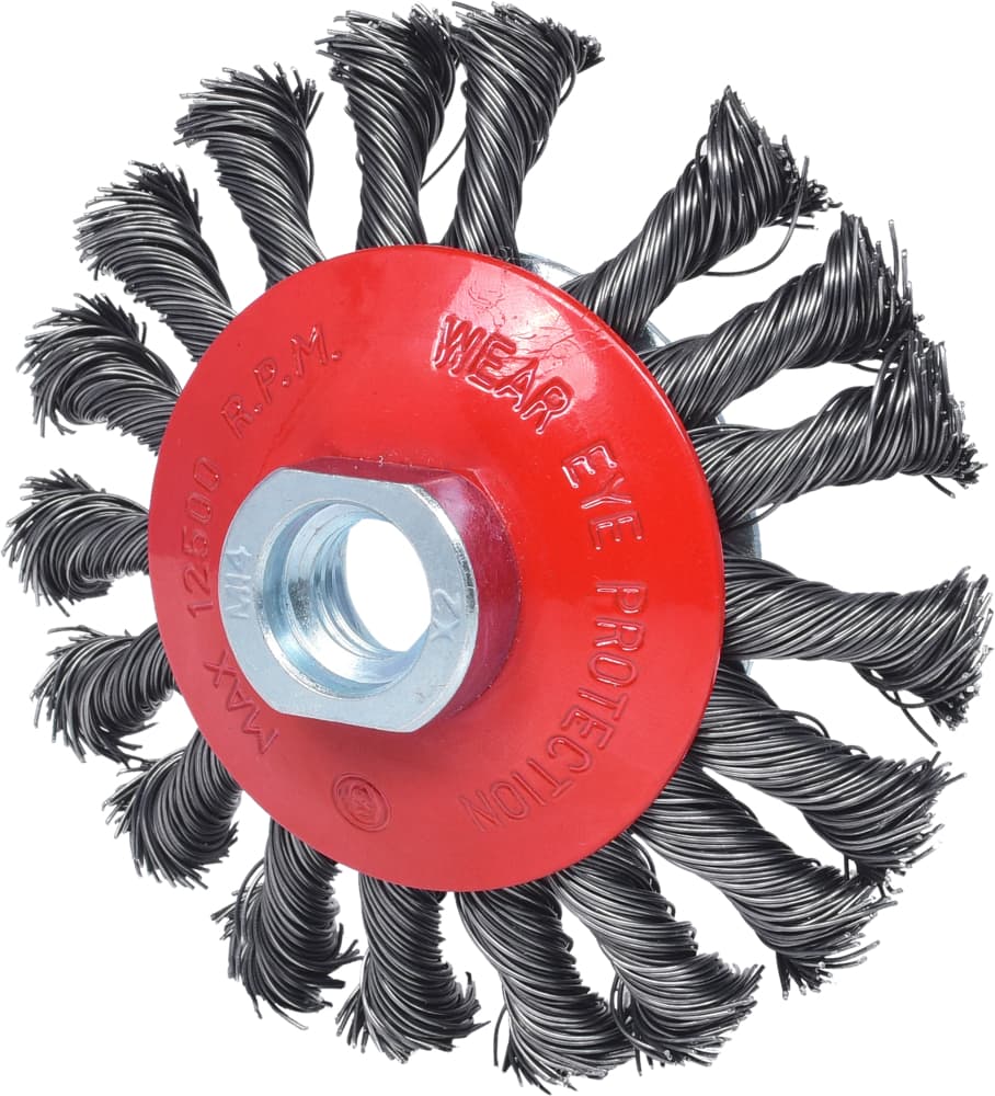 Brosse acier torsadé 0,5 mm, DIM 100 mm
