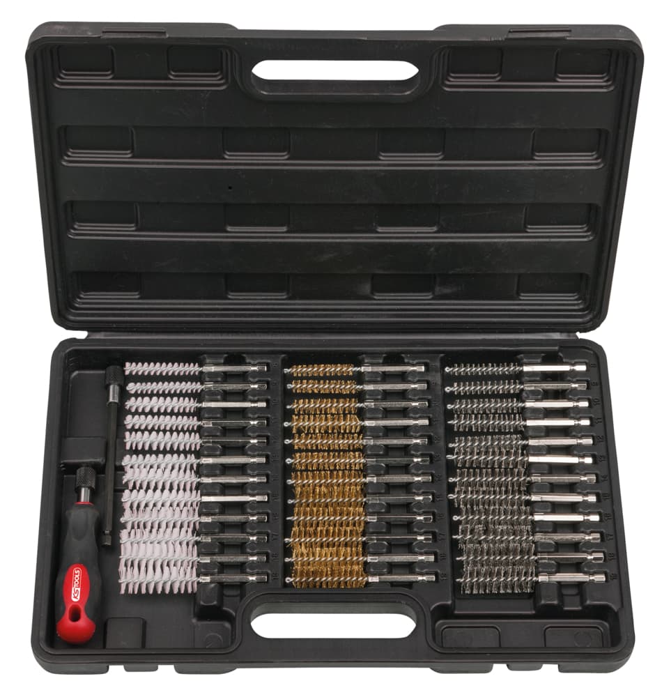 Jeu de brosses de nettoyage pour puit de bougie de préchauffage ou d'injecteur
