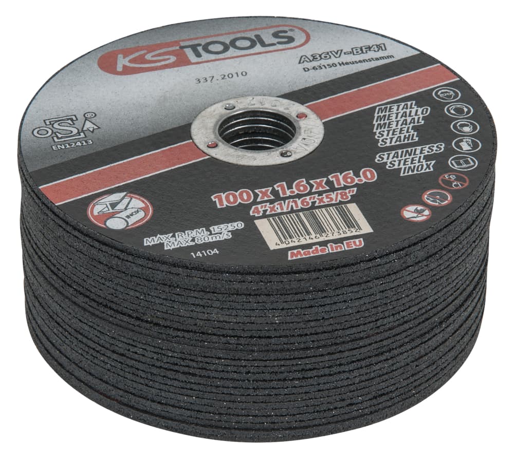 Lot 25 disques à tronçonner DIM 100 x1,6 mm