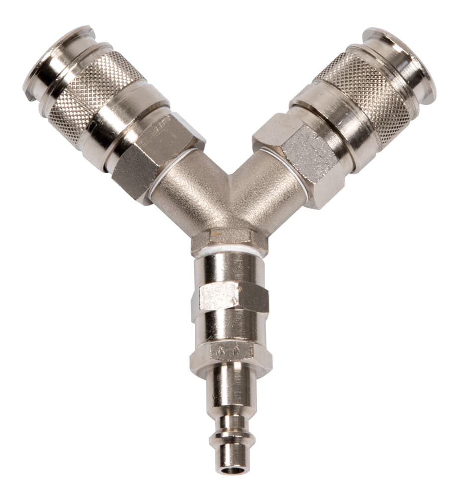 Raccord pneumatique Y pour connecter 2 outils pneumatiques