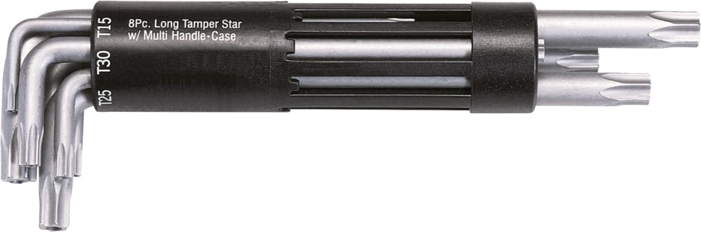 Jeu de 8 clés mâles TORX® percé longue, T10 à T50