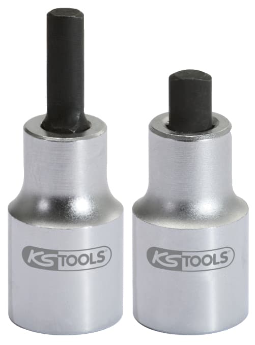 Jeu de 2 douilles tournevis 6 pans pour jambes de force, 1/2''