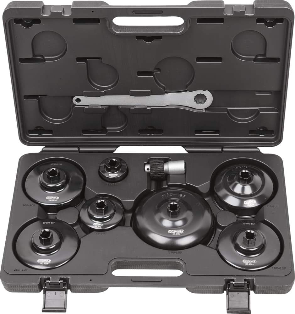 Coffret de clés 1/2'' pour filtre à huile, 9 pièces