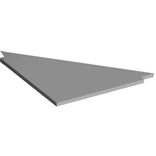 Plateau d'angle pour QUALIPOST 3000 avec fixation L 750 x l 750 mm