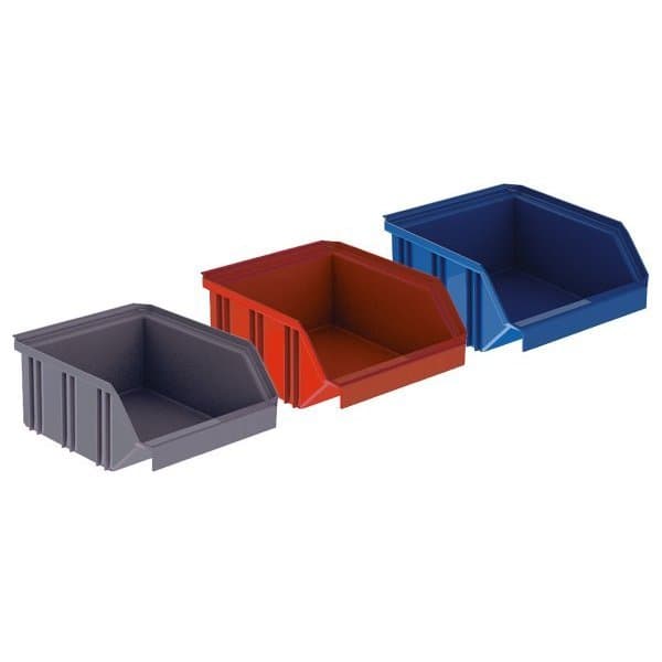 Lot de 5 bacs à bec en plastique rouge L 345 x P 205 x H 164 mm