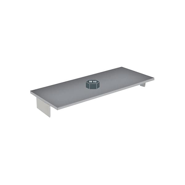 Etagère l 556 x P 500 mm fixation sur profil aluminium