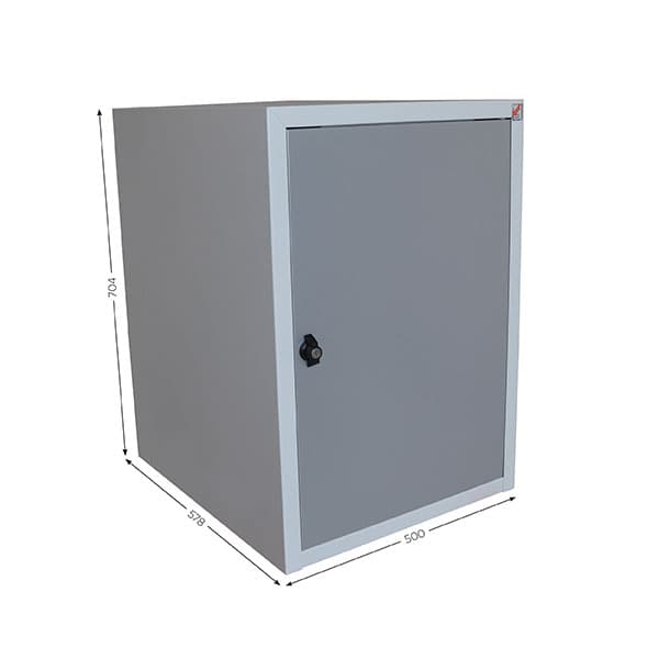 Caisson avec 1 porte à serrure l 500 x P 578 x H 704 mm pour QUALIPOST 3000