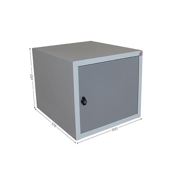 Caisson avec 1 porte à serrure l 500 x P 578 x H 450 mm pour QUALIPOST 3000