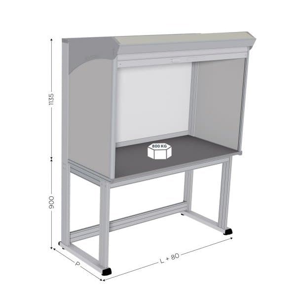QUALIPOST 4000 l 1200 x P 750 x H 2035 mm châssis et carter sans rideau