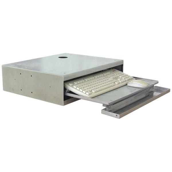 Tiroir clavier INOX pour INFOPOST INOX l 556 x P 450 x H 126 mm