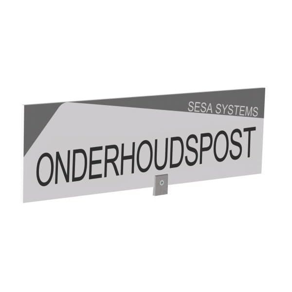 "Bandeau design recto/verso ""SCHOONMAAKSTATION"" l 600 x H 170 mm avec etrier d