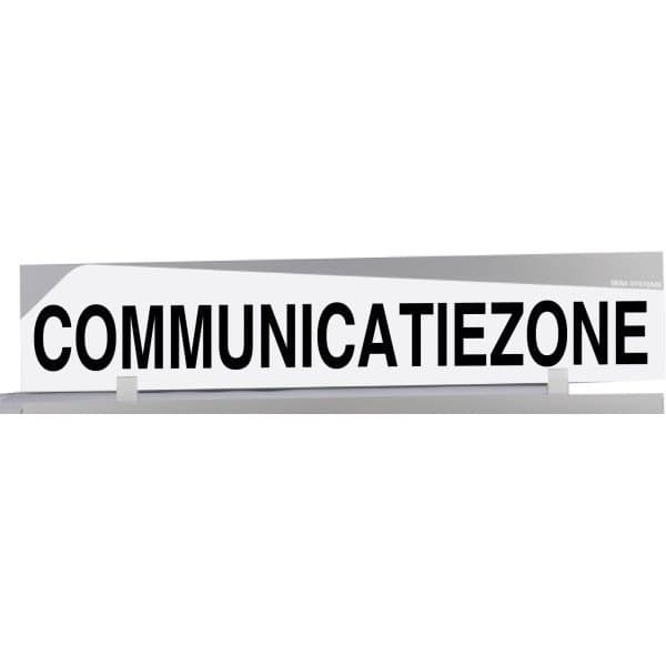 "Bandeau design ""COMMUNICATIEZONE"" l 1000 x H 200 mm avec etrier de fixation (