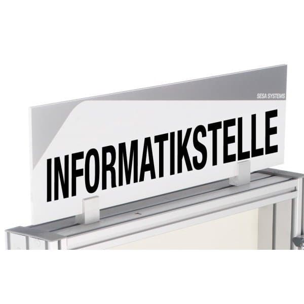 "Bandeau design ""POINT INFORMATIQUE"" l 600 x H 170 mm avec etrier de fixation
