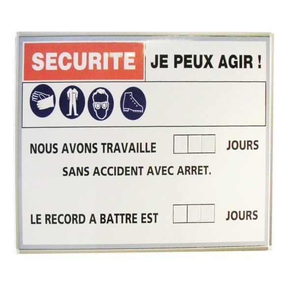 Panneau magnétique SECURITE ACCUEIL MURAL l 908 x H 608 mm (Allemand)