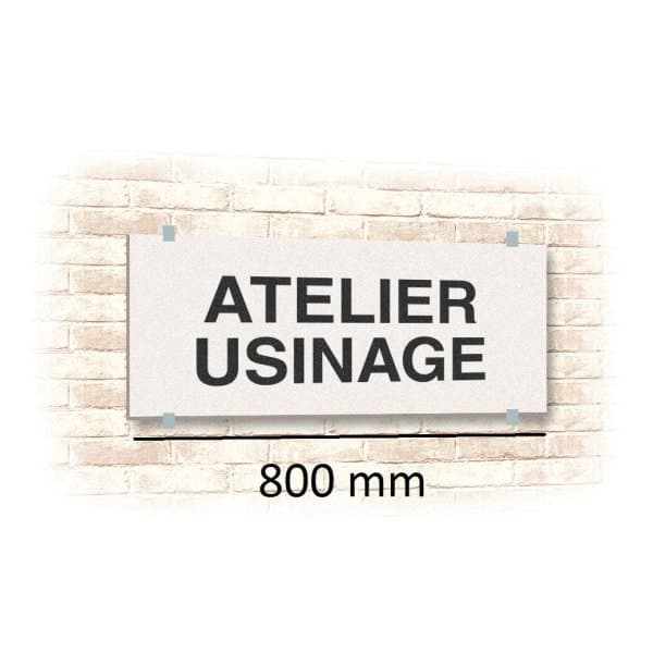BANDEAU RECTANGULAIRE l 800 x H 120 mm avec etrier de fixation