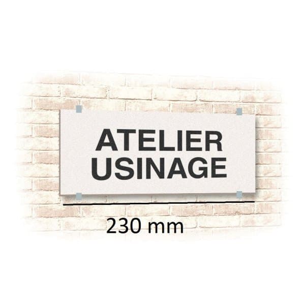 BANDEAU RECTANGULAIRE l 230 x H 120 mm avec etrier de fixation