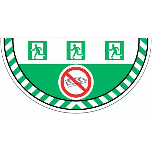 Pictogramme adhésif Interdit de stocker vert L 610 x l 305 mm