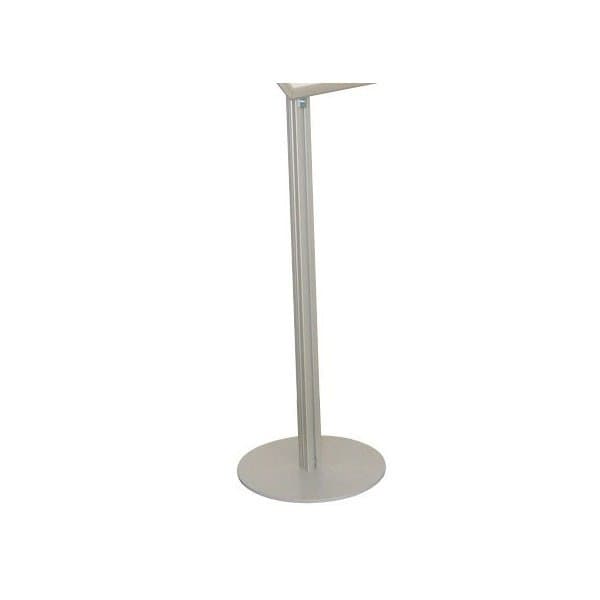 Piètement aluminium H 1200 mm pour cadre porte-affiches