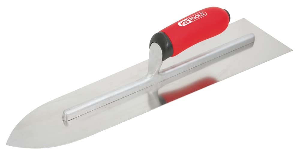 Platoir flamand pointu - lame inox - manche bi-composant - dim. 110x90x455 mm