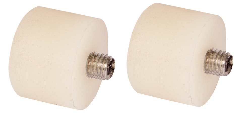 Jeu de deux embouts plastique pour maillet à tête 28 mm