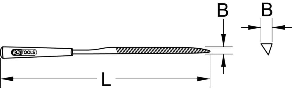 Lime aiguille couteau 5 mm x L.145 mm