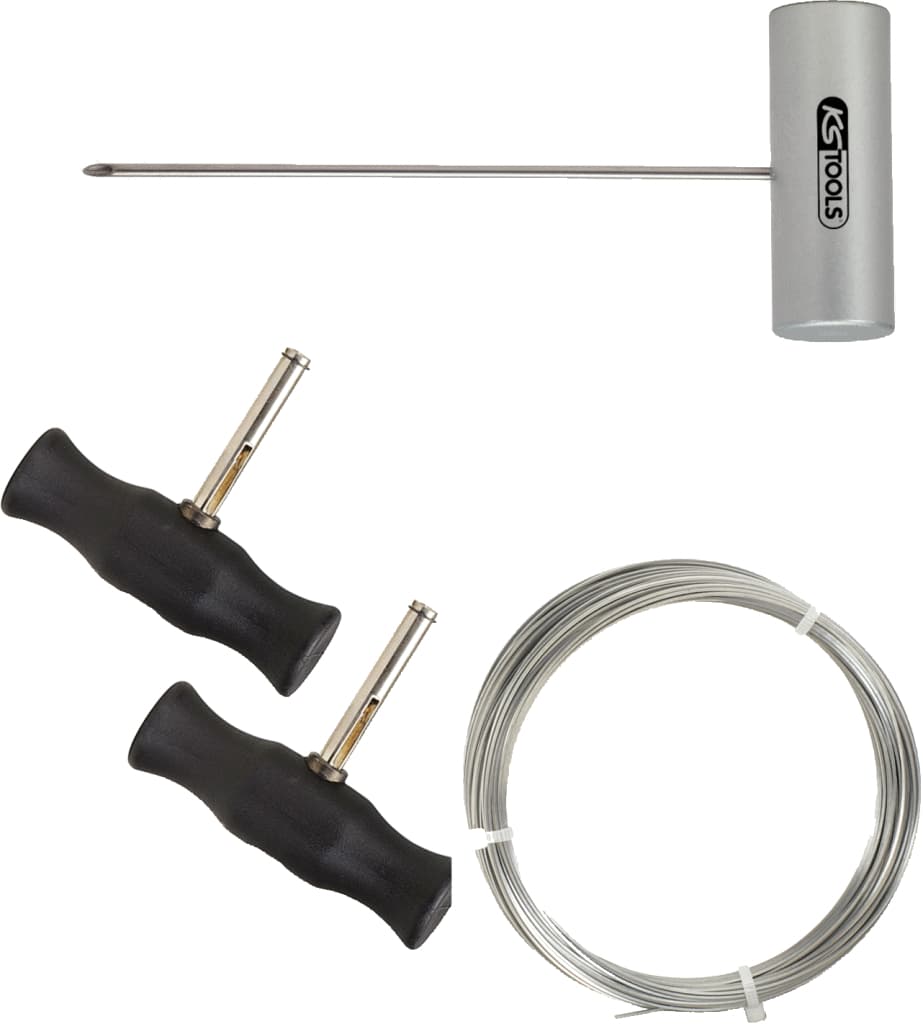 Jeu d'outils pour pare-brise avec corde à piano carrée en inox