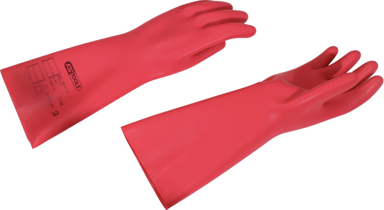 Gants d'électricien en Naturalex rouge, taille 10