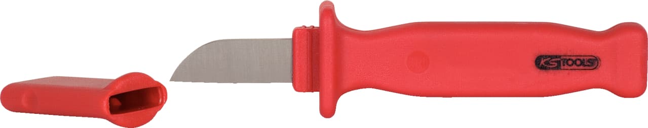 Couteau à dénuder les câbles, lame droite, isolé, L.210 mm