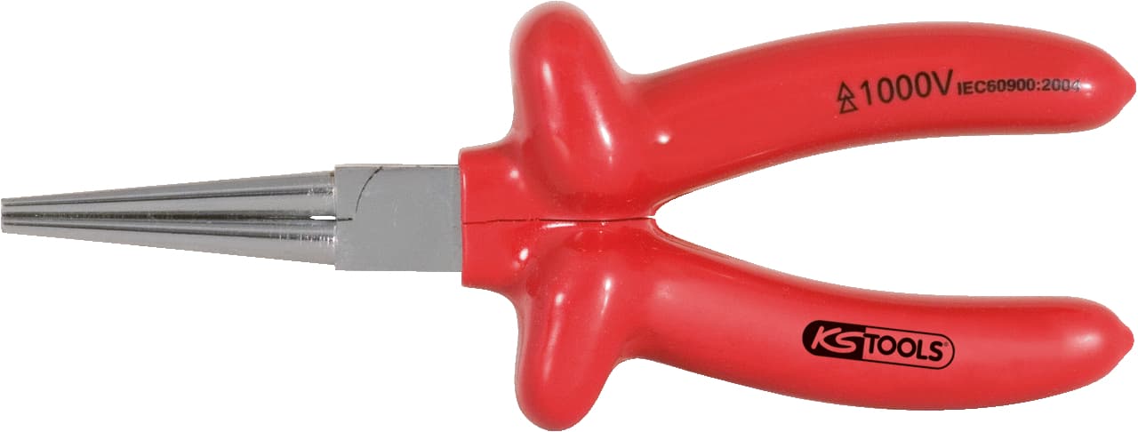 Pince à bec rond isolée, L.160 mm