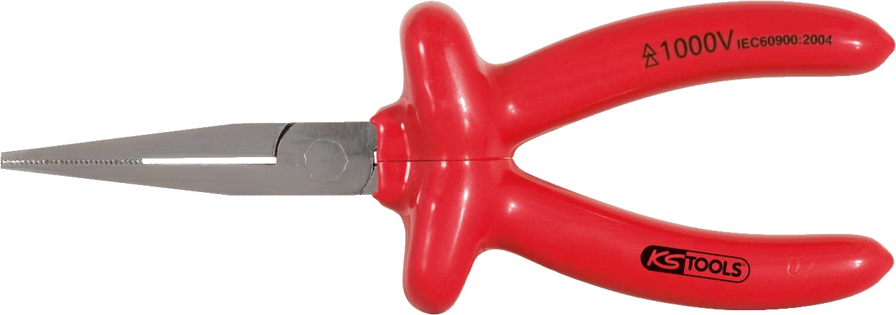 Pince plate à bec long isolée, L.160 mm