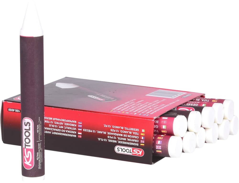 Crayon blanc de marquage pour pneu, 12 pièces