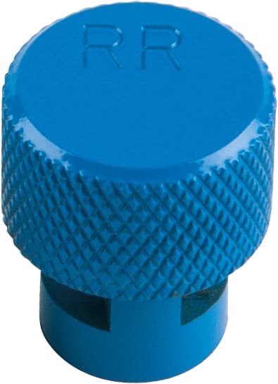 Capuchon bleu de dégonflage de roue avec valve TPMS