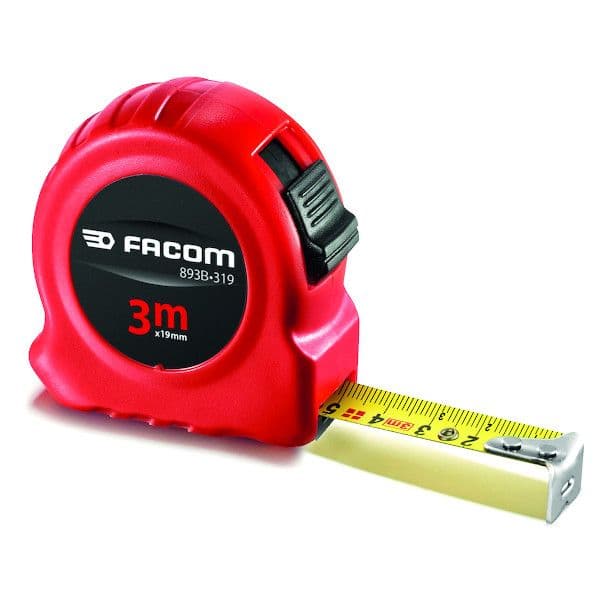 Mesure 3 m avec blocage, ruban nylon 19 mm, double faces