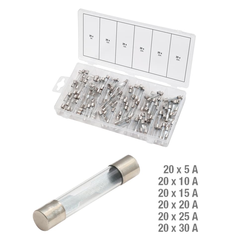 Assortiment de fusibles verres. 120 pcs
