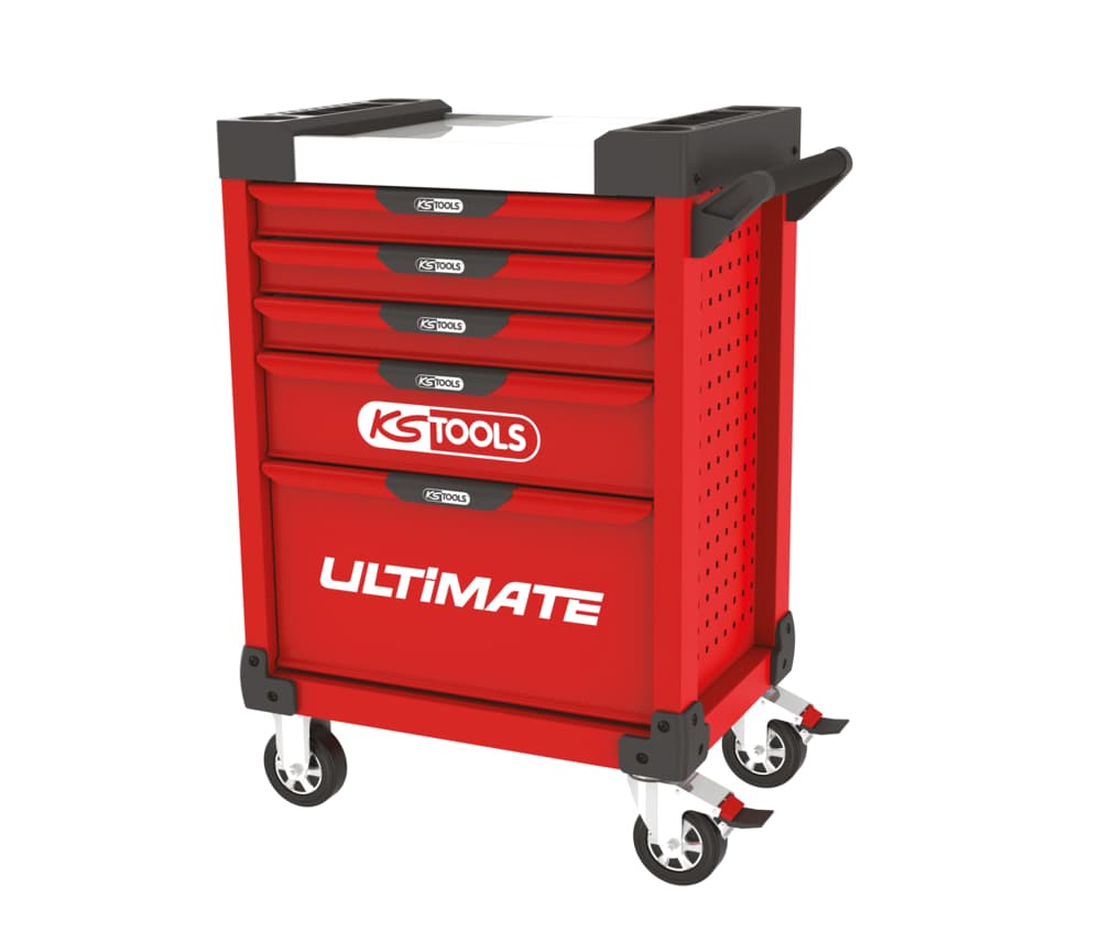 Servante ULTIMATE rouge. 5 tiroirs