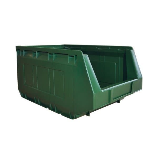 Lot de 5 bacs à bec en plastique vert L 230 x P 140 x H 130 mm