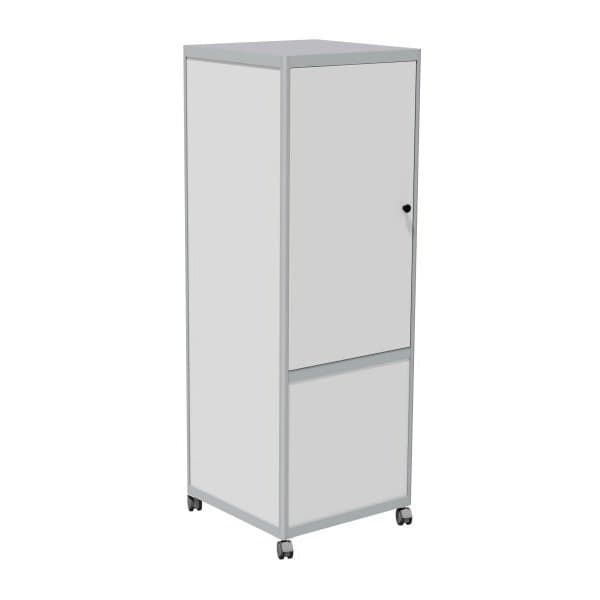CUB'INFO 4 faces l 750 x H 2050 mm tôle blanche vernie avec porte ouvrante