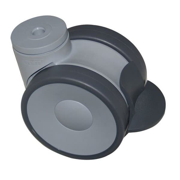 Lot de 4 roulettes pivotantes avec frein Ø 100 mm, élévation de 80 mm avec inser