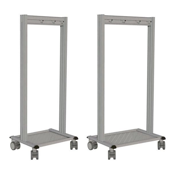 NETPOST 650 INOX l 650 x P 550 x H 1580 mm sur roulettes