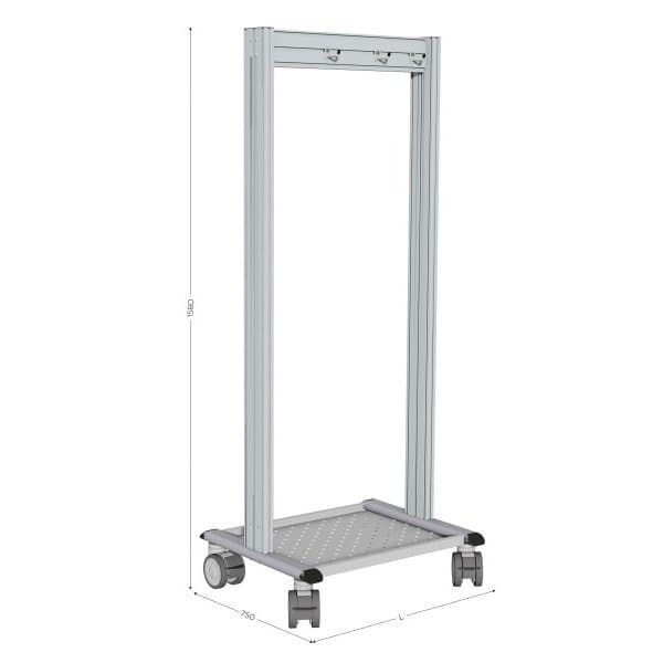 NETPOST 600 l 990 x P 550 x H 1580 mm sur roulettes