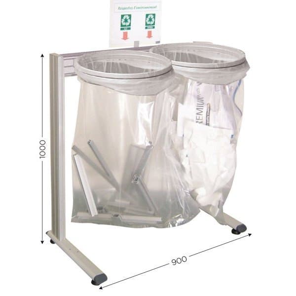 ECOPOST A 2 poubelles sans couvercle