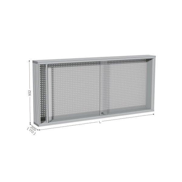 MAINTPOST 300A MURAL l 2056 x H 932 mm Ep. 200 mm avec portes en PMMA verrouilla