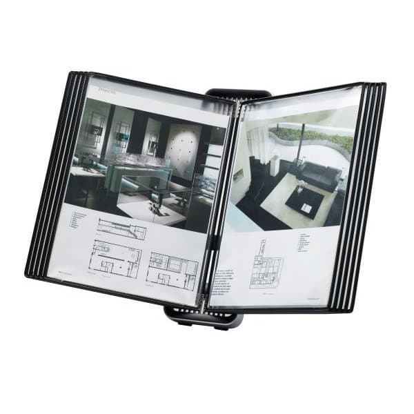 DOCAFLEX DESIGN PUPITRE 10 pochettes A4 noir a pivot